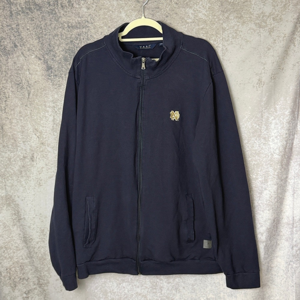 Notre Dame Fighting Irish Vesi Mens XXL Navy Quarter Zip Pullover ND Logo Golf